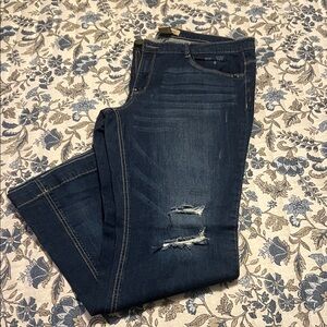 Womens size 16 Dark Blue Distressed Women's Jeans